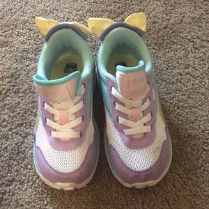 Gently used toddler girls LOL puma sneakers size 9